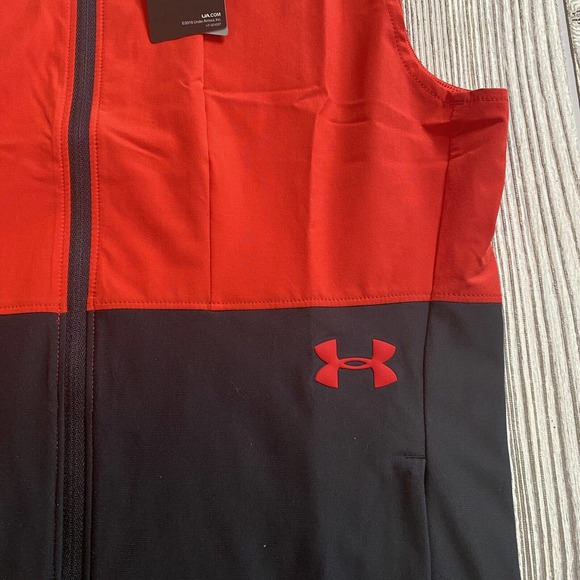 Under Armour Vanish Hybrid Training Vest Men's Size S Fitted Black/Red N… - Picture 3 of 12